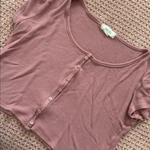 Pink Rose Crop Top